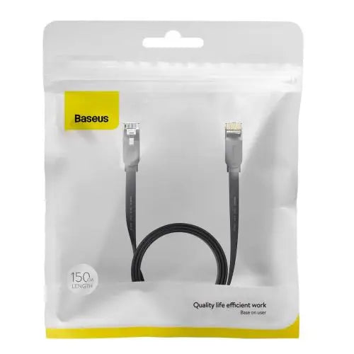 Baseus Speed Six flat network cable RJ45 1000Mbps 2m black (WKJS000101)