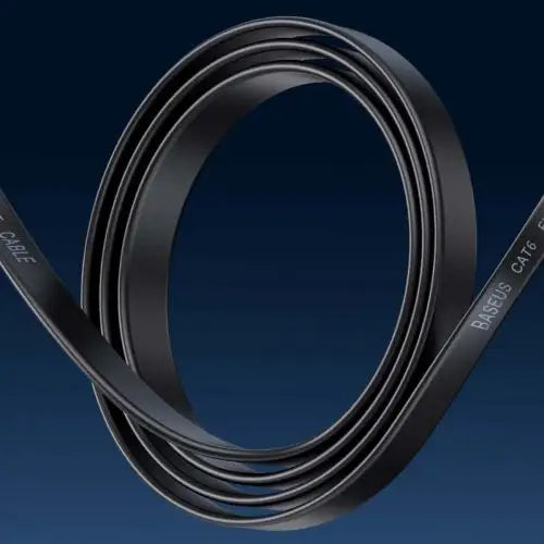 Baseus Speed Six flat network cable RJ45 1000Mbps 2m black (WKJS000101)