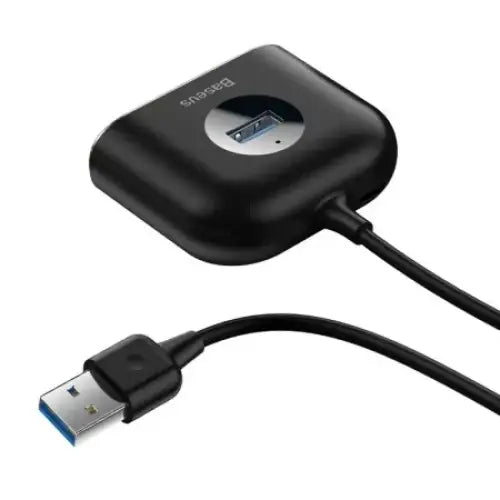 Baseus Square Round USB Adapter HUB USB 3.0 to 1x USB 3.0 + 3x USB 2.0.1m (Black) - Hubs<<<IT