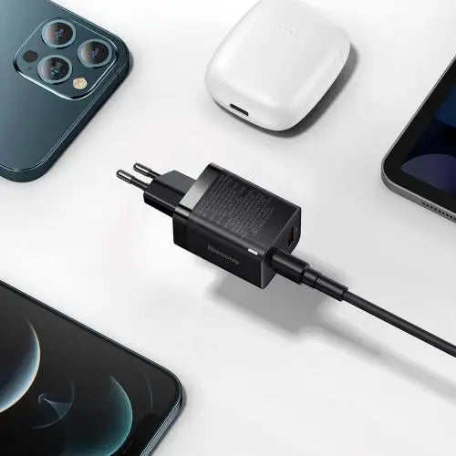 Baseus Super Si Pro Quick Charger USB + USB-C 30W (black) - Travel Charger<<<Accessories<<<Основна<<<DunaXML&&&Cell