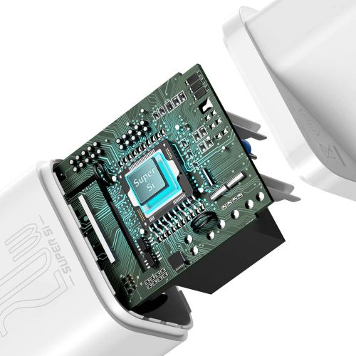 Baseus Super Si Quick Charger 1C 20W (white) - Travel Charger<<<Accessories<<<Основна<<<DunaXML&&&mains