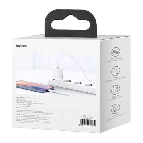 Baseus Super Si Quick Charger 1C 20W (white) - Travel Charger<<<Accessories<<<Основна<<<DunaXML&&&mains