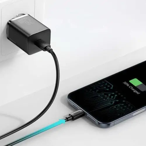 Baseus Super Si Quick Charger 1C 20W with USB-C cable for Lightning 1m (white) - Travel