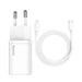 Baseus Super Si Quick Charger 1C 20W with USB-C cable for Lightning 1m (white) - Travel
