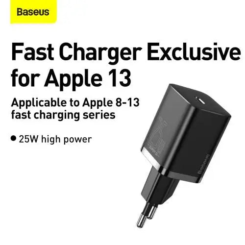 Baseus Super Si Quick Charger 1C 25W (black) - Travel Charger<<<Accessories<<<Основна<<<DunaXML&&&mains