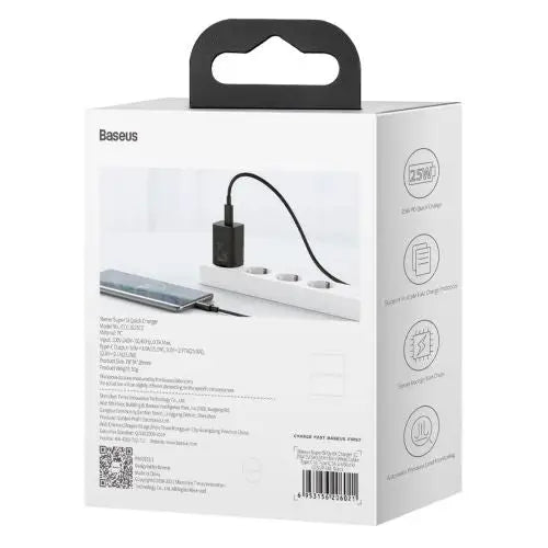 Baseus Super Si Quick Charger 1C 25W (black) - Travel Charger<<<Accessories<<<Основна<<<DunaXML&&&mains