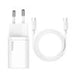 Baseus Super Si Quick Charger 1C 25W with USB-C cable for USB-C 1m (white) - mains chargers<<<Chargers<<<GSM