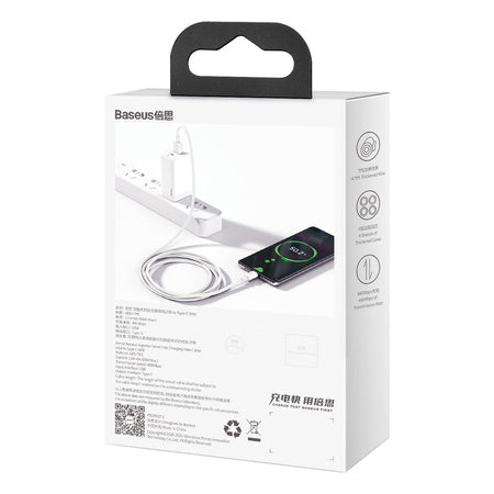 Baseus Superior Series Cable USB to USB-C 66W 1m (white) - USB to USB-C<<<USB cables<<<GSM