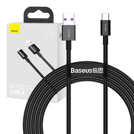 Baseus Superior Series Cable USB to USB-C 66W 2m (black) - USB to USB-C<<<USB cables<<<GSM
