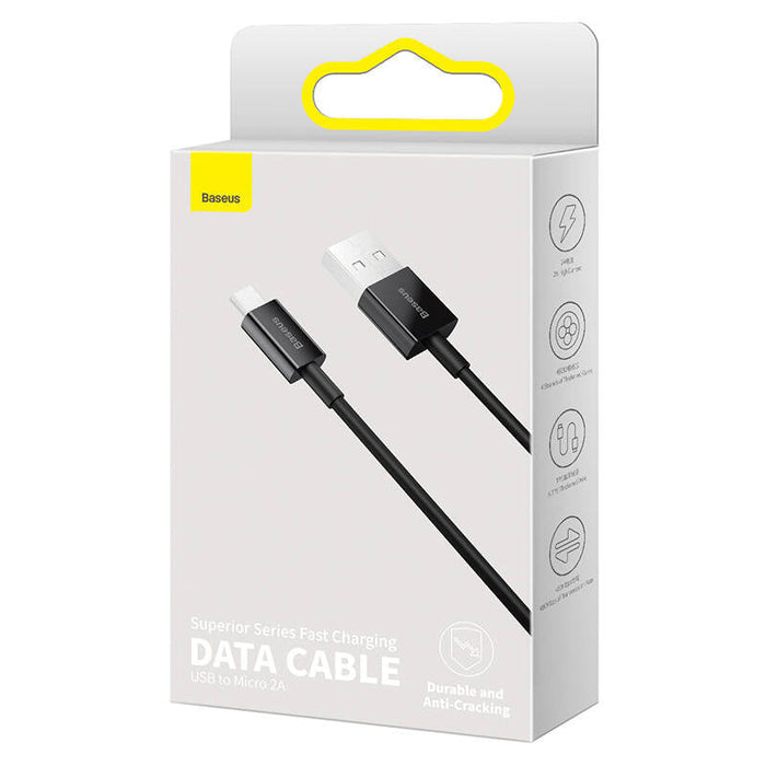 Baseus Superior Series Cable USB to micro USB 2A 1m (black) - USB to Micro USB<<<USB cables<<<GSM