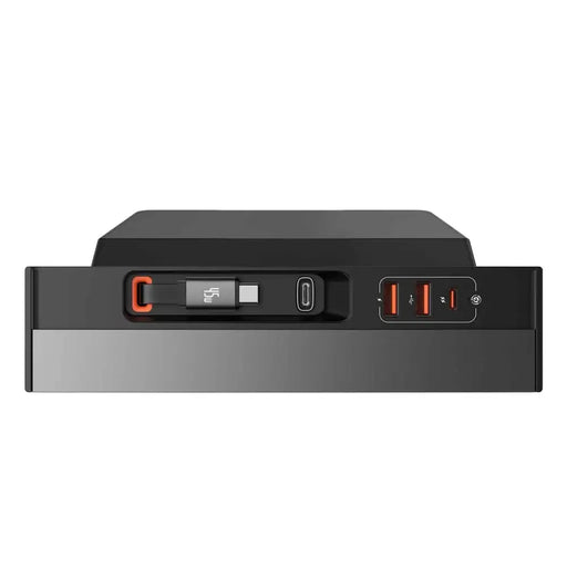 Baseus T-Space Series USB HUB for Tesla Model 3 / Y with Built-in 45W USB C Cable - Black - USB hubs<<<HurtelXML
