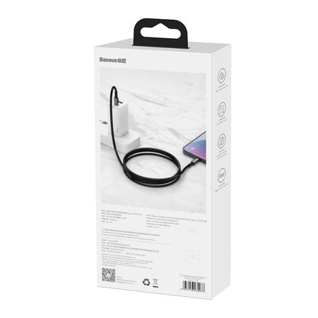Baseus Tungsten Gold Cable Type-C to iP PD 20W 1m (black) - USB-C to Lightning<<<USB cables<<<GSM