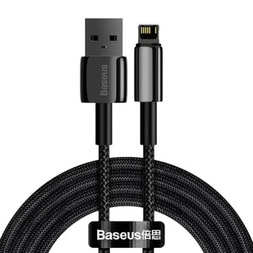 Baseus Tungsten Gold Cable USB to iP 2.4A 2m (black) - USB to Lightning<<<USB cables<<<GSM