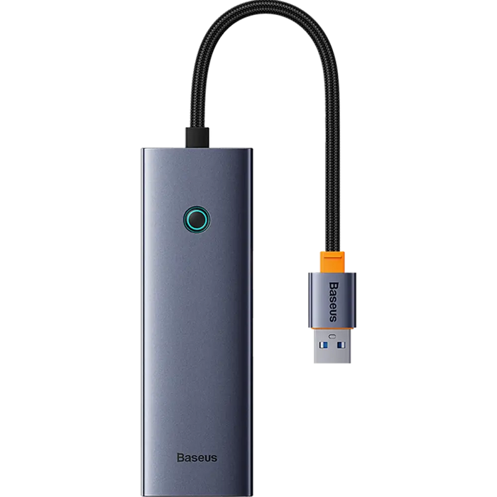 Baseus UltraJoy 4in1 USB-A Hub 3 x USB-A 3.0 + RJ45 - Gray - USB hubs<<<HurtelXML