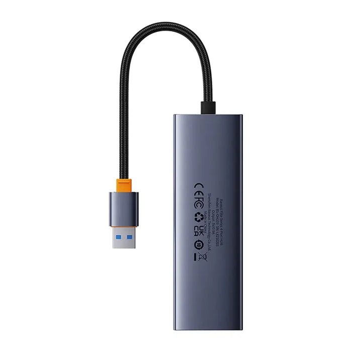 Baseus UltraJoy 4in1 USB-A Hub 3 x USB-A 3.0 + RJ45 - Gray - USB hubs<<<HurtelXML