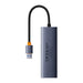 Baseus UltraJoy 4in1 USB-A Hub 3 x USB-A 3.0 + RJ45 - Gray - USB hubs<<<HurtelXML