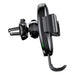 Baseus Wireless Charger Gravity Ventilation Car Holder + Qi Wireless Charger black (WXYL-01) - Cell phone