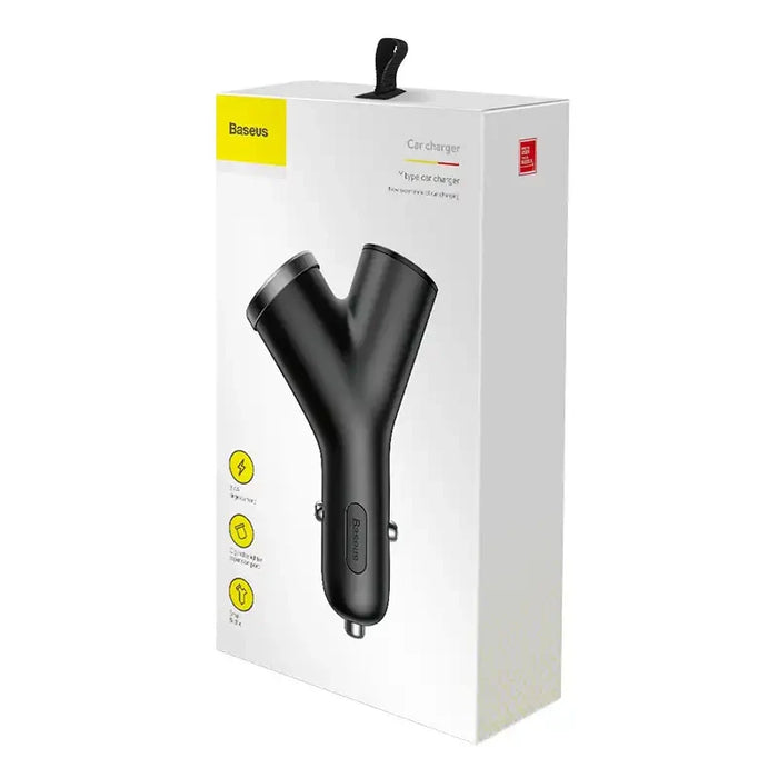 Baseus Y Type Car Charger 2xUSB 3,4A 40W (black) - Car chargers<<<Chargers<<<GSM Accessories<<<InnproXML&&&Cell phone