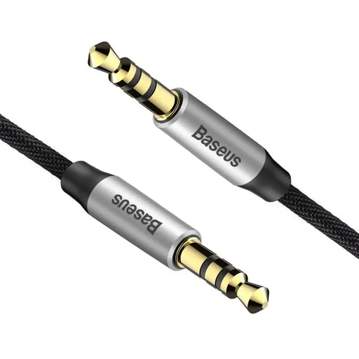 Baseus Yiven M30 stereo audio cable AUX 3.5 mm male mini jack 1.5 m silver-black (CAM30-CS1) - Audio cables<<<HurtelXML