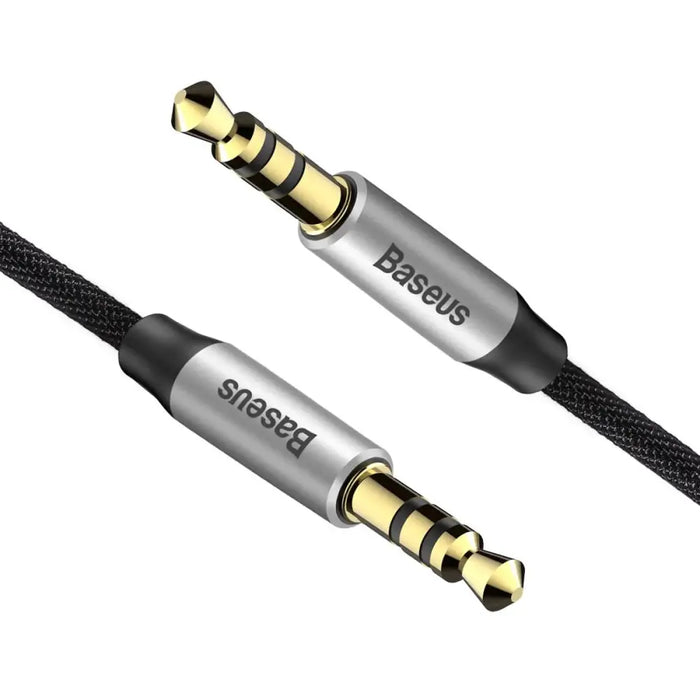 Baseus Yiven M30 stereo audio cable AUX 3.5 mm male mini jack 1.5 m silver-black (CAM30-CS1) - Audio cables<<<HurtelXML