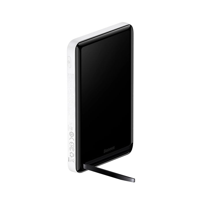 Baseus Magnetic Bracket powerbank with wireless charging MagSafe 10000mAh 20W Overseas Edition white (PPCX000202) + USB Type C cable Baseus Xiaobai Series 60W 0.5m