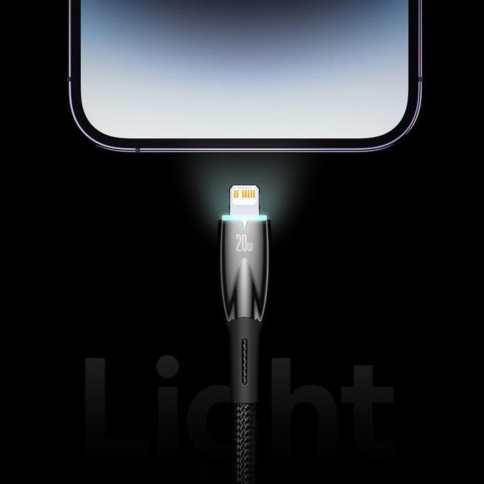 Baseus Glimmer Series fast charging cable USB-A - USB-C 100W 480Mbps 1m white