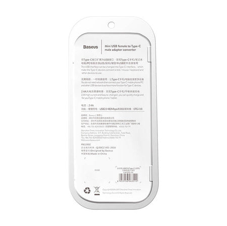 Baseus Micro USB to USB Type-C adapter - black