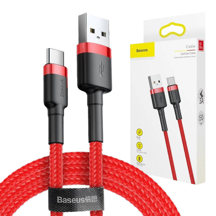 Baseus Cafule USB-C cable 3A 0.5m (Red)