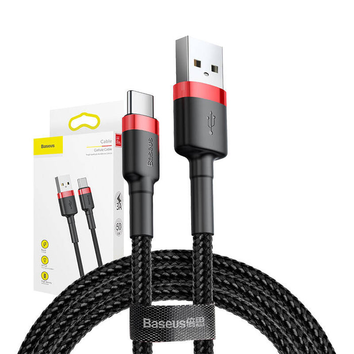 Baseus Cafule cable USB-C 3A 0.5m (Red+Black)