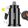Baseus Circular 2xUSB QC3.0 5A 30W car charger (black)
