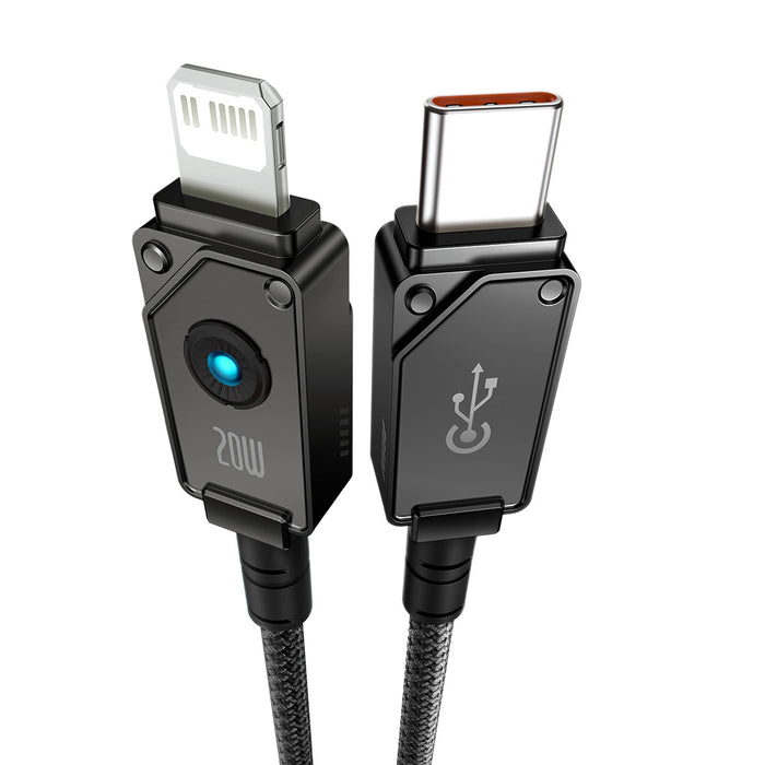 USB C cable - Lightning Baseus Unbreakable 20W 480Mbps 1m - black