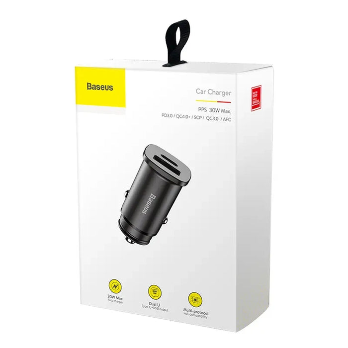 Baseus Square Car Charger PPS QC4.0 / PD3.0 5A 30W (black)