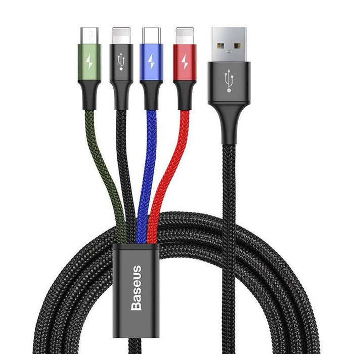 Baseus Fast USB cable 4in1 USB-C / 2x Lightning / Micro 3,5A 1,2m - black