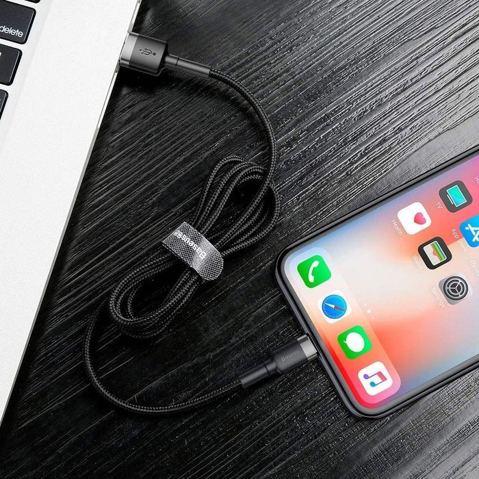 Baseus Cafule USB Lightning Cable 2.4A 0.5m (Gray+Black)