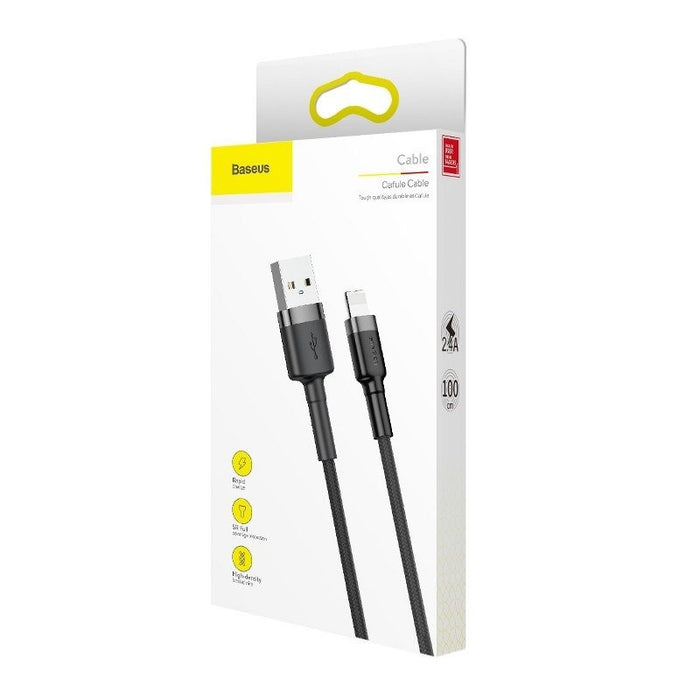 Baseus Cafule USB Lightning Cable 2.4A 0.5m (Gray+Black)