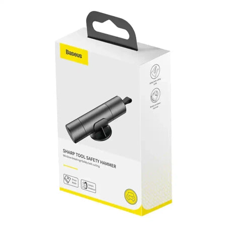 Baseus Sharp Tool Safety Hammer (Window-breaking+Safety belt cutting) Grey