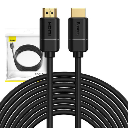 Baseus 2x HDMI 2.0 4K 30Hz Cable, 3D, HDR, 18Gbps, 8m (black)