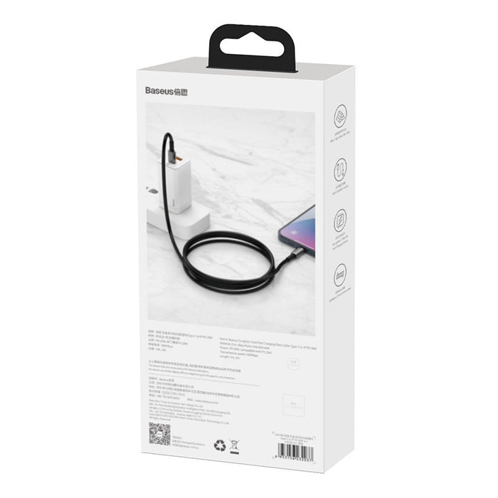 Baseus Tungsten Gold Cable Type-C to Type-C 100W 1m (black)