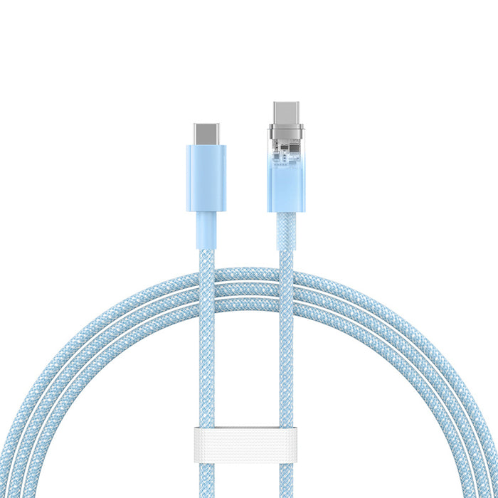 Baseus Explorer 100W USB-C - USB-C Cable with Intelligent Temperature Sensor 1m - Blue