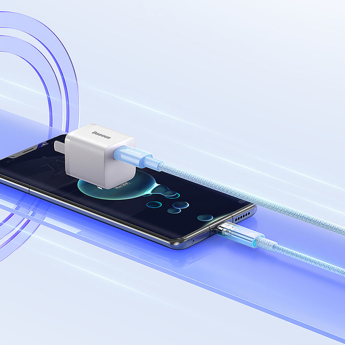 Baseus Explorer 100W USB-C - USB-C Cable with Intelligent Temperature Sensor 2m - Blue