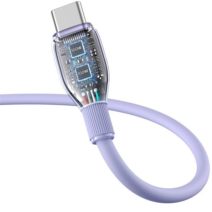Baseus Pudding 100W USB-C - USB-C Cable 2m - Purple