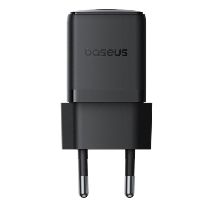 Baseus Palm 1C 20W Wall Charger (with Baseus Mini White USB-C 60W (20V/3A) 1m Cable) - Black