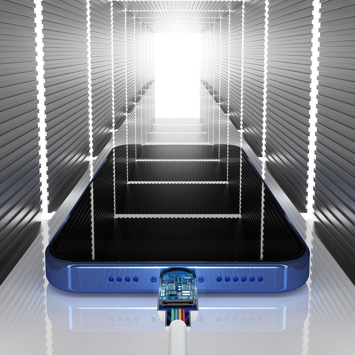 Baseus Simple Wisdom Data Cable Kit USB to Lightning 2.4A (2PCS/Set）1.5m White