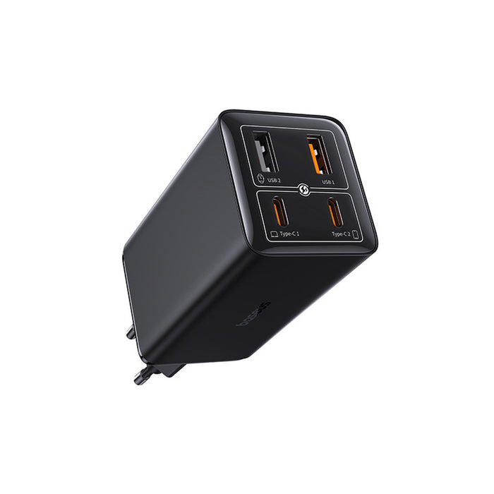 Baseus GaN6 Pro Charger 100W 2 x USB-C 2 x USB-A with Black USB-C Cable 100W 1m - Black