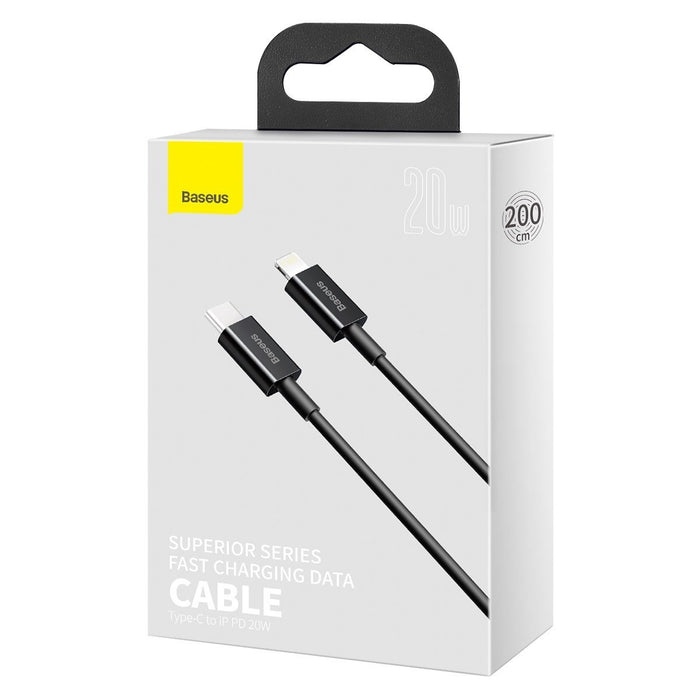 Baseus Superior Series Cable USB-C to iP, 20W, PD, 2m (black)
