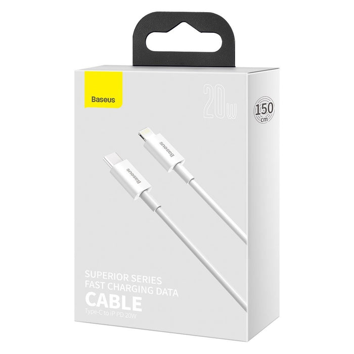 Baseus Superior Series Cable USB-C to Lightning, 20W, PD, 1,5m (white)