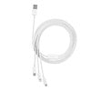 USB cable 3in1 Baseus Superior Series, USB to micro USB / USB-C / Lightning, 3.5A, 1.5m (white)