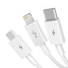 USB cable 3in1 Baseus Superior Series, USB to micro USB / USB-C / Lightning, 3.5A, 1.5m (white)