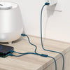 USB cable 3in1 Baseus Superior Series, USB to micro USB / USB-C / Lightning, 3.5A, 1.5m (blue)