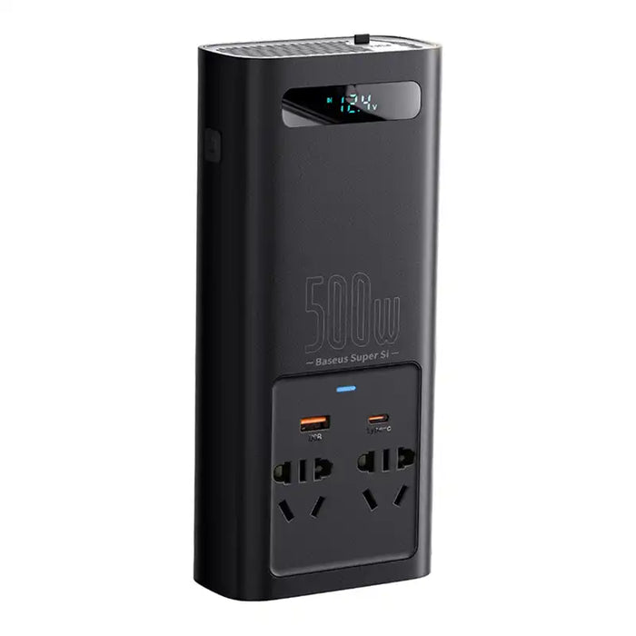 Baseus car power inverter 150W 12V / 500W 220V (EU and CN plug) black (CGNB000101)